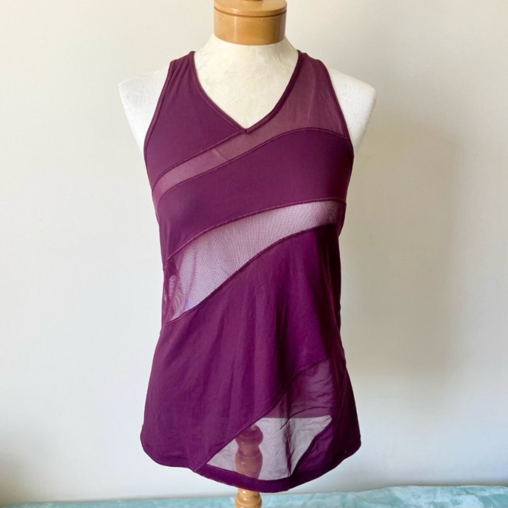 Lululemon Mesh In Motion Racerback Tank in Dark Adobe Red